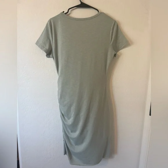 BTFBM Green Runched Side Dress - Picture 4 of 5